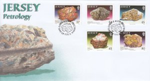 Jersey 2010 Petrology Set of 5 on official FDC