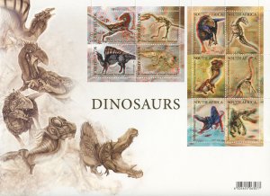 South Africa Stamps 2009 MNH Dinosaurs Prehistoric Animals 3-D 10v M/S