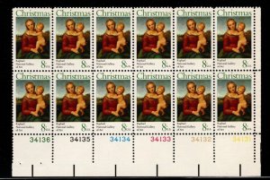 ALLY'S STAMPS US Plate Block Scott #1507 8c Christmas Madonna [12] MNH [F-31a]