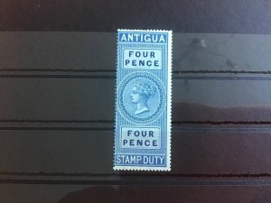 Antigua 1870 BF4 MNH 4 Pence Stamp Duty Stamp R39489