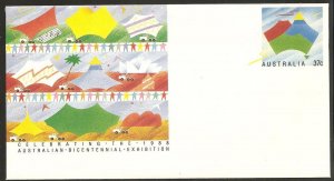 Australia 1988 Bicentennial Pre-Stamped Envelope Seven Seas E196