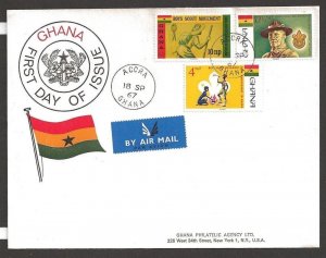 1967 Ghana Scouts Baden Powell FDC