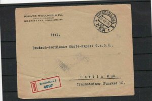 BRATISLAVIA  C.S.R. , SLOVAKIA  REGISTERED  COVER 1930