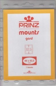 Prinz Stamp Mount 89 x 82.5 Blocks & Sheetlets Black