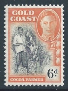 Gold Coast #137 MH 6p King George VI Defin. - Cacao Farmer