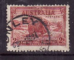 Australia-Sc#147-used 2p copper red-Marino sheep-1934-