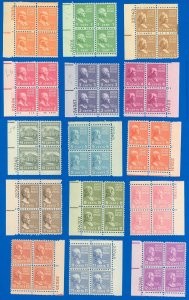 SCOTT #803-831 PB's, All Mint-NH Except 818-LH, 832 is a Blk/4 1LH, SCV $250+ SK