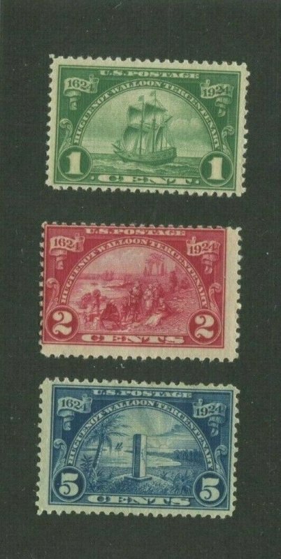 United States Postage Stamps #614-616 MH OG