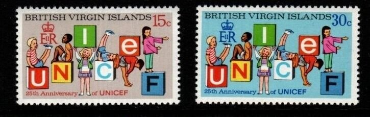 BRITISH VIRGIN ISLANDS SG267/8 1971 UNICEF MNH