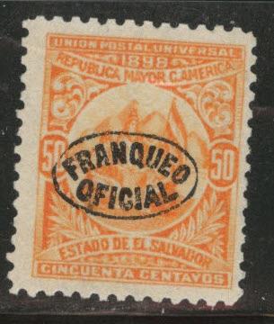 El Salvador Scott o139 MNG 1898 official wmk117