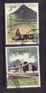 Faroe Is.-Sc#205-6- id5-used set-Europa-1990-