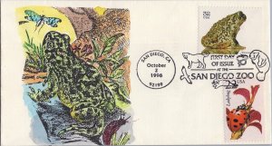 ZAYIX 1996 US 3105 FDC Hand Painted SMB Cachets Endangered Wyoming Toad