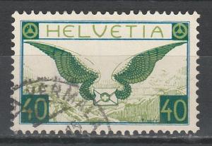 SWITZERLAND 1923 AIRMAIL 40C USED 