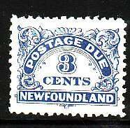 Newfoundland-Sc#J3- id12-unused NH 3c ultramarine postage due-1939-