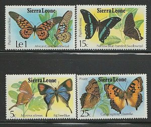 EDSROOM-6323 Sierra Leone 447-50 MNH Butterflies