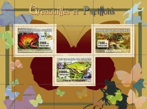 Guinea 2007 MNH - Frogs and Butterflies. YT 2933-2935, Mi 4667-4679