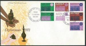 AUSTRALIA 1971 Christmas block on commem FDC...............................38718