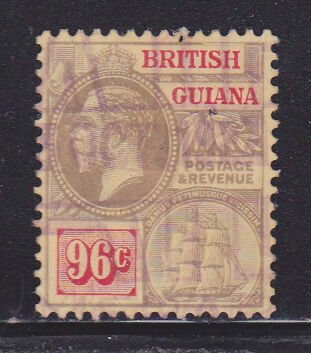 British Guiana 201 VF-used neat cancel nice color scv $ 55 ! see pic !