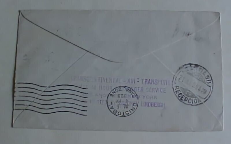 US CANAL ZONE COVER B/S CHILA FROM MIAMI 1929 JULY 11