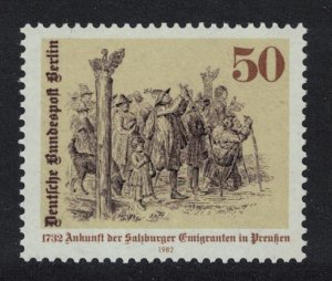 Berlin 250th Anniversary of Salzburg Emigrants' Arrival in Prussia 1982 MNH