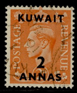 KUWAIT GVI SG67, 2a on 2d pale orange, FINE USED.