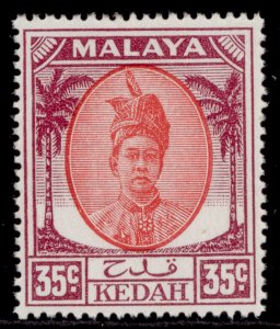 MALAYSIA - Kedah GVI SG85b, 35c scarlet & purple, NH MINT.