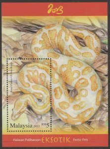 MALAYSIA 2013 Exotic Pets Snake Python MS RM5 SG#MS1941 MNH