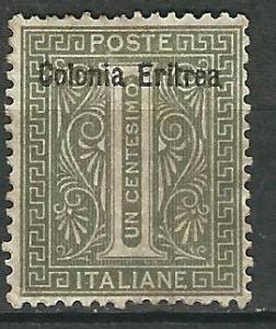 Eritrea 1 Sas 1 MHH F/VF 1892 SCV $10.00