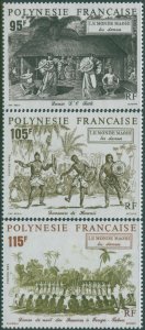 French Polynesia 1992 SG644-646 Maori Traditional Dances set MNH