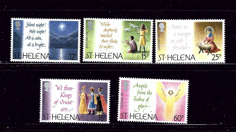 St Helena 631-35 MNH 1994 Christmas