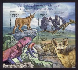 Togo - New Issue - MNH Serengeti Savanah Animals (M/S)