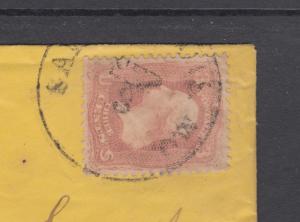 US Sc 64 on 1861 Cover, St. Louis to Burlington, Iowa w/ Enclosure VF