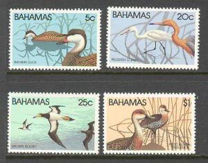 BAHAMAS Sc# 492 - 495 MNH FVF Set4 Birds Reddish Egret Duck 