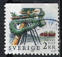 Sweden; 1988: Sc. # 1684: Used Single Stamp