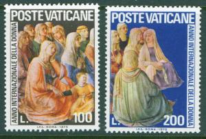 VATICAN Scott 588-9 MNH** 1975 Fra Angelico Art set CV$0.60