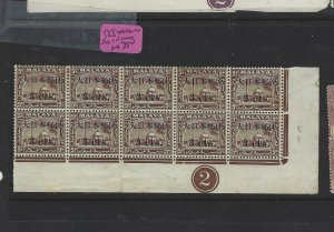 MALAYA JAPANESE OCC SELANGOR (PP2404B) KANJI 3C/5C LR CORNER PL BL OF 10 J290 MN