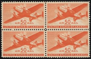 U.S. C31 MNH XF Block of 4