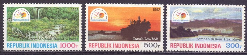 Indonesia. 1992. 1413-15. Tourism, visit ASEAN. MNH.