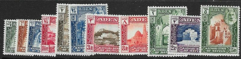 ADEN-SEIYUN SG1/11 1942 DEFINITIVE SET MTD MINT.