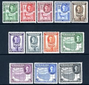 SOMALILAND-1942 Set to 5r Sg 105-116 AVERAGE MOUNTED MINT   V17376