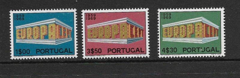 PORTUGAL - EUROPA 1969 - SCOTT 1038 TO 1040 - MNH