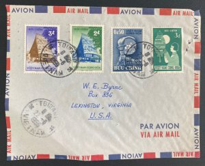 1959 Tourane Vietnam Indochina Airmail Cover To Lexington VA USA