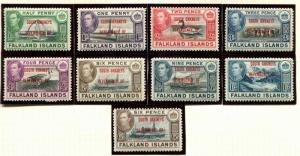 Falkland Islands - South Orkneys SC# 4L1-8, 6a  SG# C1-8, C6a EXTENDED set MH