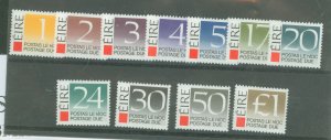 Ireland #J37-47  Single (Complete Set)