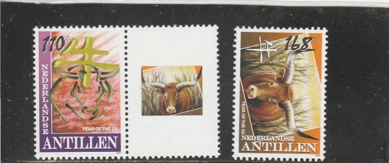 Netherlands Antilles  Scott#  1207-8  MNH  (2009 New Year)