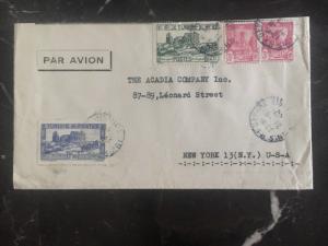 1937 Tunisia Commercial Cover To The Arcadia Co. Inc New York USA