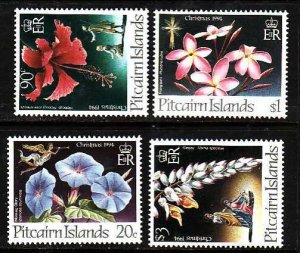 Pitcairn-Sc411-14- id9- unused NH set-Flowers-Christmas-1994-