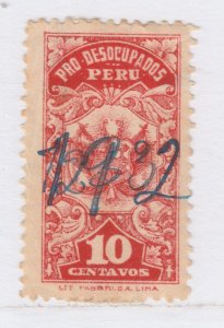 PERU Revenue Stamp Used Tax Mark Fiscal PEROU Stamp Fiscal A27P50F25618-