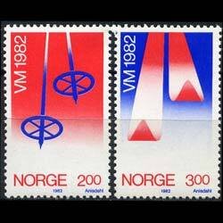 NORWAY 1982 - Scott# 798-9 Skiing Champ. Set of 2 NH