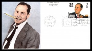 #3100-3103 1996 SONGWRITERS FDC's -  Set Mystic  FDCS 4 Covers EV20